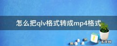 如何将qlv格式转换成mp4格式 怎么把qlv格式转成mp4格式