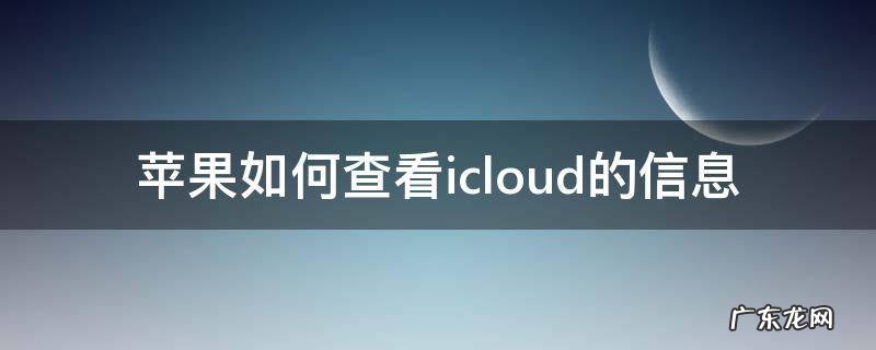 苹果怎么查看icloud内容 苹果如何查看icloud的信息