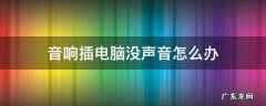 音响插电脑没声音怎么办 音响插在电脑上没有声音怎么办