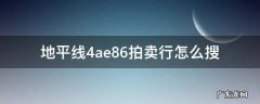 地平线4ae86拍卖行怎么搜 地平线4ae86拍卖行搜不到
