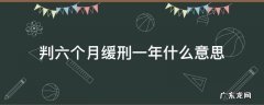 判六个月缓刑一年什么意思 判六个月缓刑一年啥意思