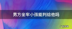 男方坐牢小孩能判给他吗 男方去坐牢了,孩子怎样判