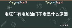 电瓶车有电加油门不走怎么回事 电瓶车有电加油门不走是什么原因