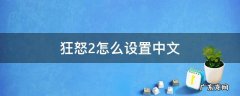 狂怒2怎么设置中文 狂怒2怎么设置中文epic
