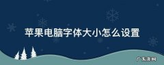 苹果电脑字体大小怎么设置 苹果电脑如何设置字体及字体大小