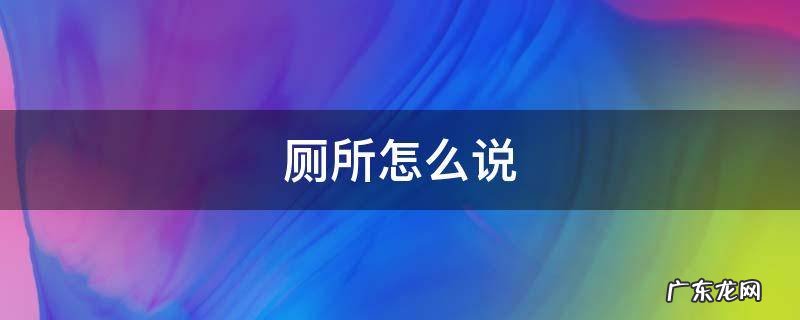 厕所怎么说 厕所怎么说英文怎么说