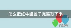 怎么把红牛罐盖子完整取下来 红牛罐子去盖子
