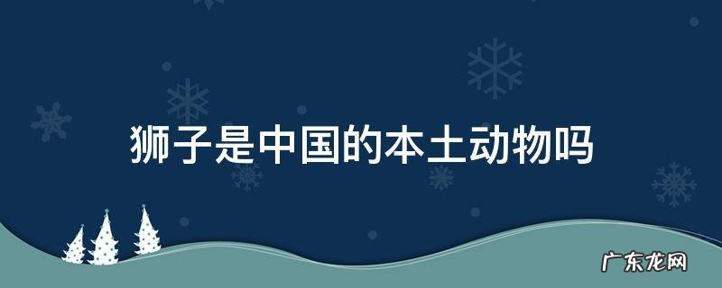 狮子是中国的本土动物吗 狮子是中国的吗?