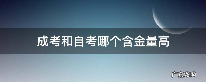 成考和自考哪个含金量高 成考的含金量高还是自考的含金量高