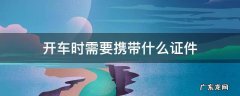 开车需要带的证件 开车时需要携带什么证件