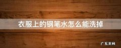 衣服上的钢笔水怎么能洗掉 衣服有钢笔水怎么洗干净