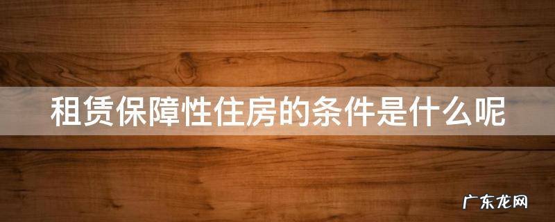 租赁保障性住房的条件是什么呢 租赁保障性住房的条件是什么呢英语