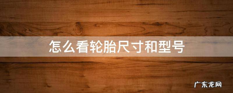 怎么看轮胎尺寸和型号 怎么看轮胎尺寸和型号图解