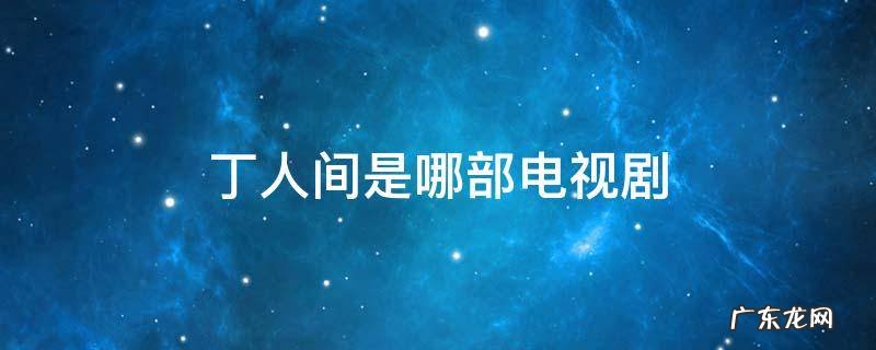 丁人间是哪部电视剧的主人公 丁人间是哪部电视剧
