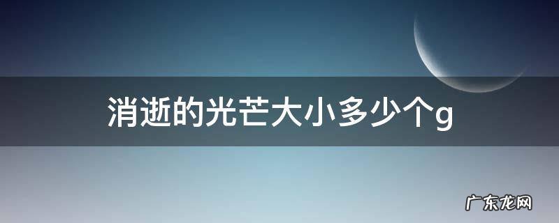 消逝的光芒大小多少个g 消逝的光芒参数大全