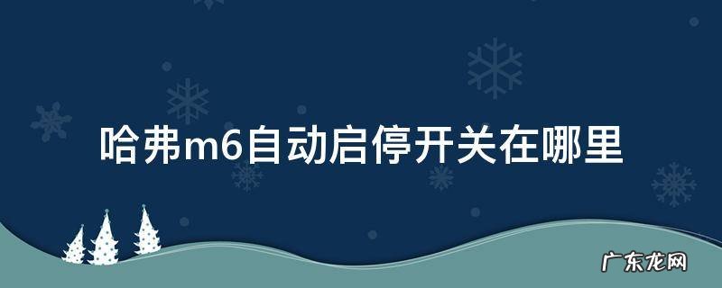 哈弗m6自动启停开关在哪里 哈弗m6启停功能怎么开启