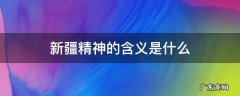 新疆精神的内容是 新疆精神的含义是什么
