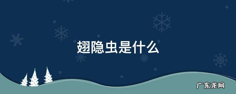 翅隐虫是什么 隐翅虫是什么?