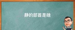 静的部首是啥 静的部首是啥?