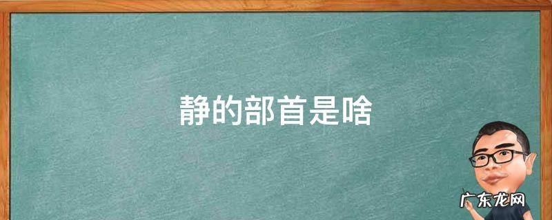 静的部首是啥 静的部首是啥?