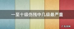 一至十级伤残中几级最严重 一级至十级伤残哪几最重