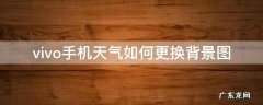 vivo手机天气如何更换背景图 vivo手机天气预报背景设置