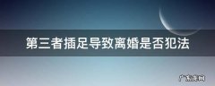 因第三者插足原因导致离婚会怎么判 第三者插足导致离婚是否犯法