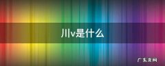 川V是什么地方的车 川v是什么