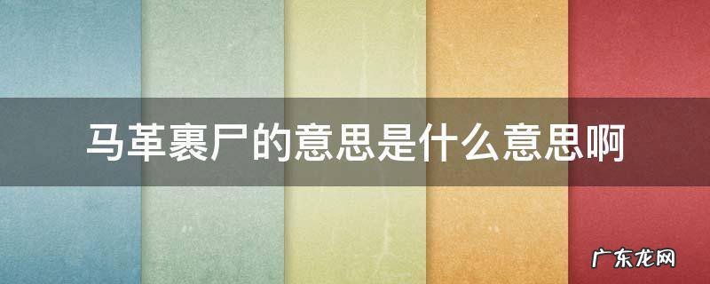 马革裹尸的意思是什么意思啊 马革裹尸指的是什么意思