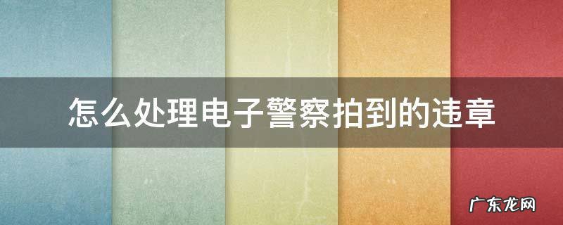 电子警察拍到的违章怎么交罚款 怎么处理电子警察拍到的违章
