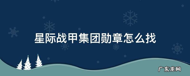 星际战甲如何找集团勋章 星际战甲集团勋章怎么找