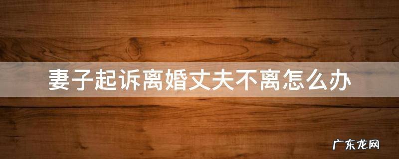 妻子起诉我离婚怎么办 妻子起诉离婚丈夫不离怎么办