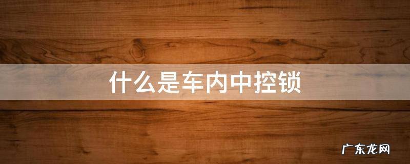什么是车内中控锁 车上的中控锁有什么用