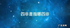 四非是指哪四非 四非的意思