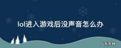 lol进入游戏后没声音 lol进入游戏后没声音怎么办