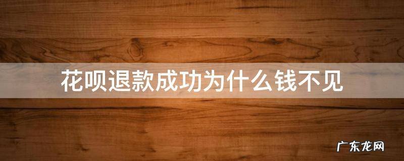 淘宝花呗退款成功为什么钱不见 花呗退款成功为什么钱不见