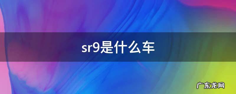 sr9是什么车 SR9是什么车