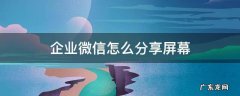 企业微信怎么分享屏幕 企业微信怎么分享屏幕手机