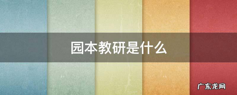 园本教研是什么时候提出的 园本教研是什么