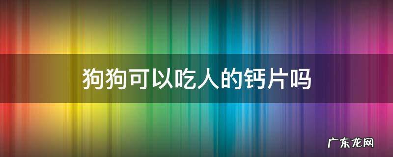 狗狗可以吃人的钙片吗 狗狗能吃人吃的钙片么