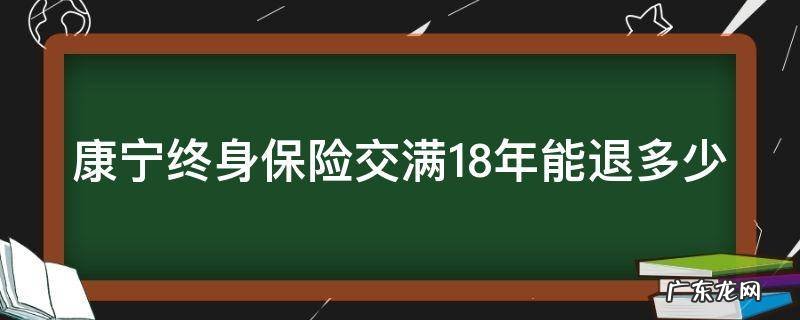 康宁终身保险交满18年能退多少
