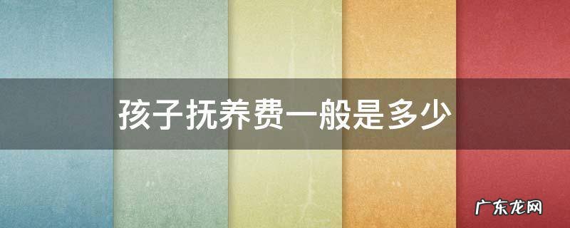 孩子的抚养费一般是多少 孩子抚养费一般是多少