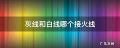 灰线和白线哪个接火线 灰线和白线哪个接火线?