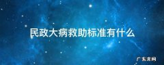 民政大病救助的标准是多少 民政大病救助标准有什么