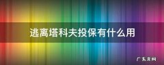 逃离塔科夫投保有什么用 逃离塔科夫确认离开保险会回来吗