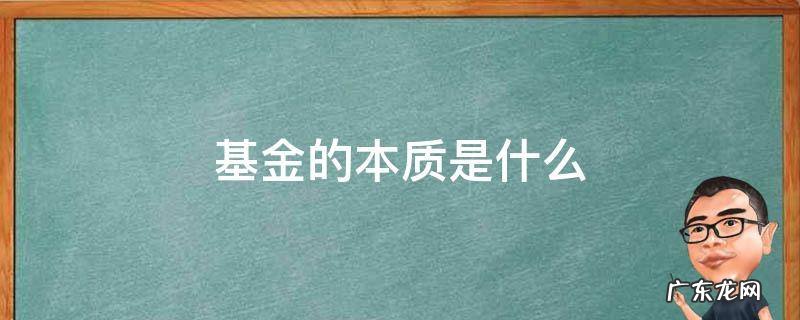 基金的本质是什么 基金本质上到底是什么?