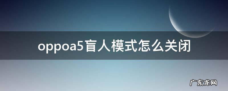 oppoa5盲人模式怎么关闭 oppoA55盲人模式怎么关闭