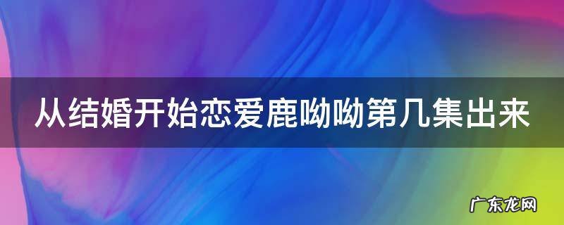 从结婚开始恋爱鹿呦呦第几集出来 从结婚开始恋爱鹿呦呦是哪一集