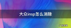 大众insp如何消除 大众insp怎么消除