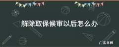 解除取保候审以后怎么办 取保候审怎么才能解除